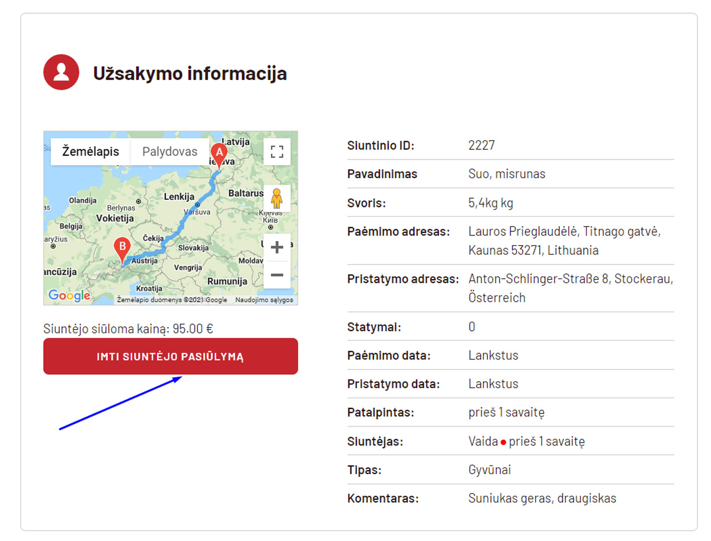 SOSVAN - mobili programėlė